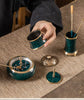 Burned Green and Blue High-grade Auspicious Cloud Incense Seal Burner Set NewZen