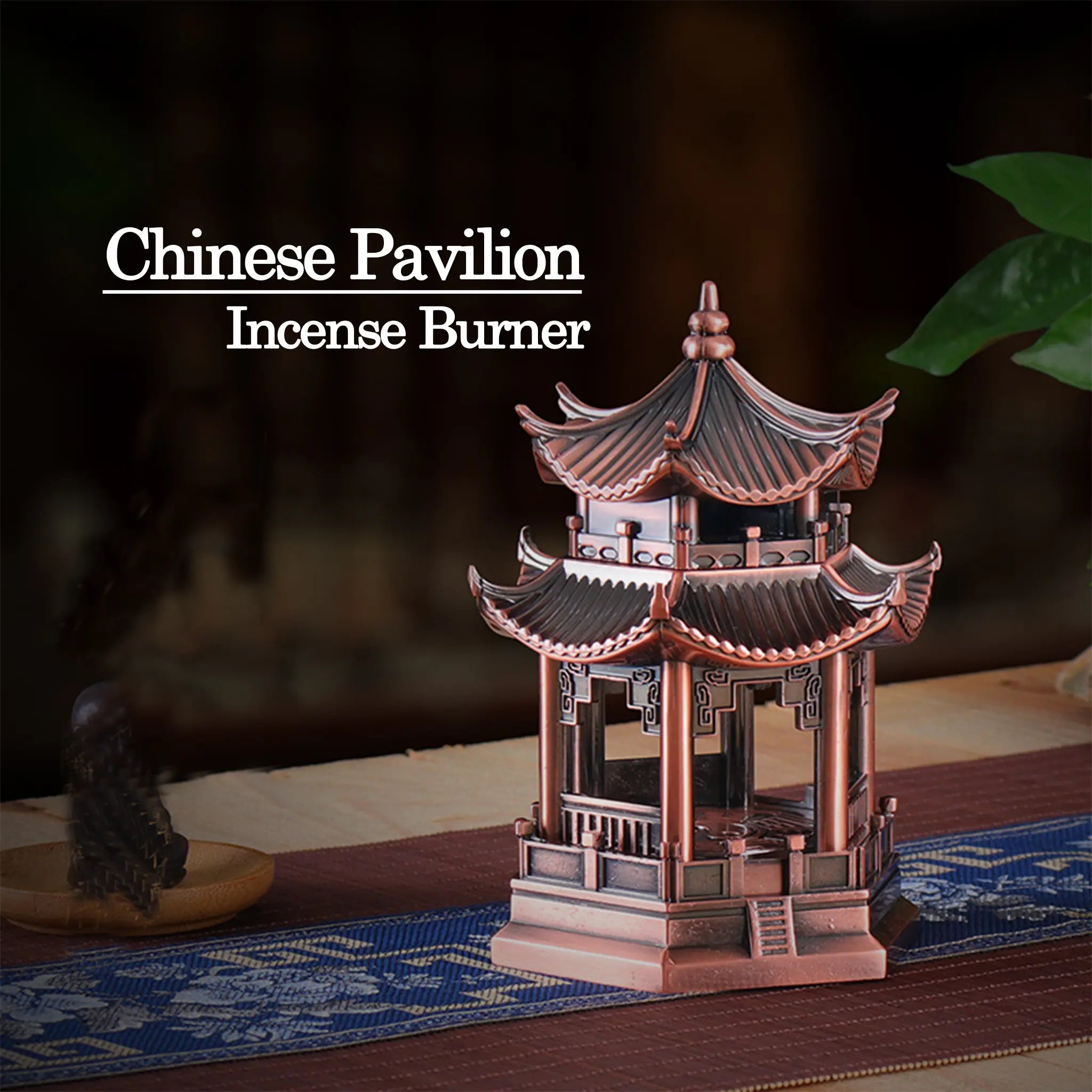 Chinese Hexagonal Pavilion Shaped Incense Burner NewZen