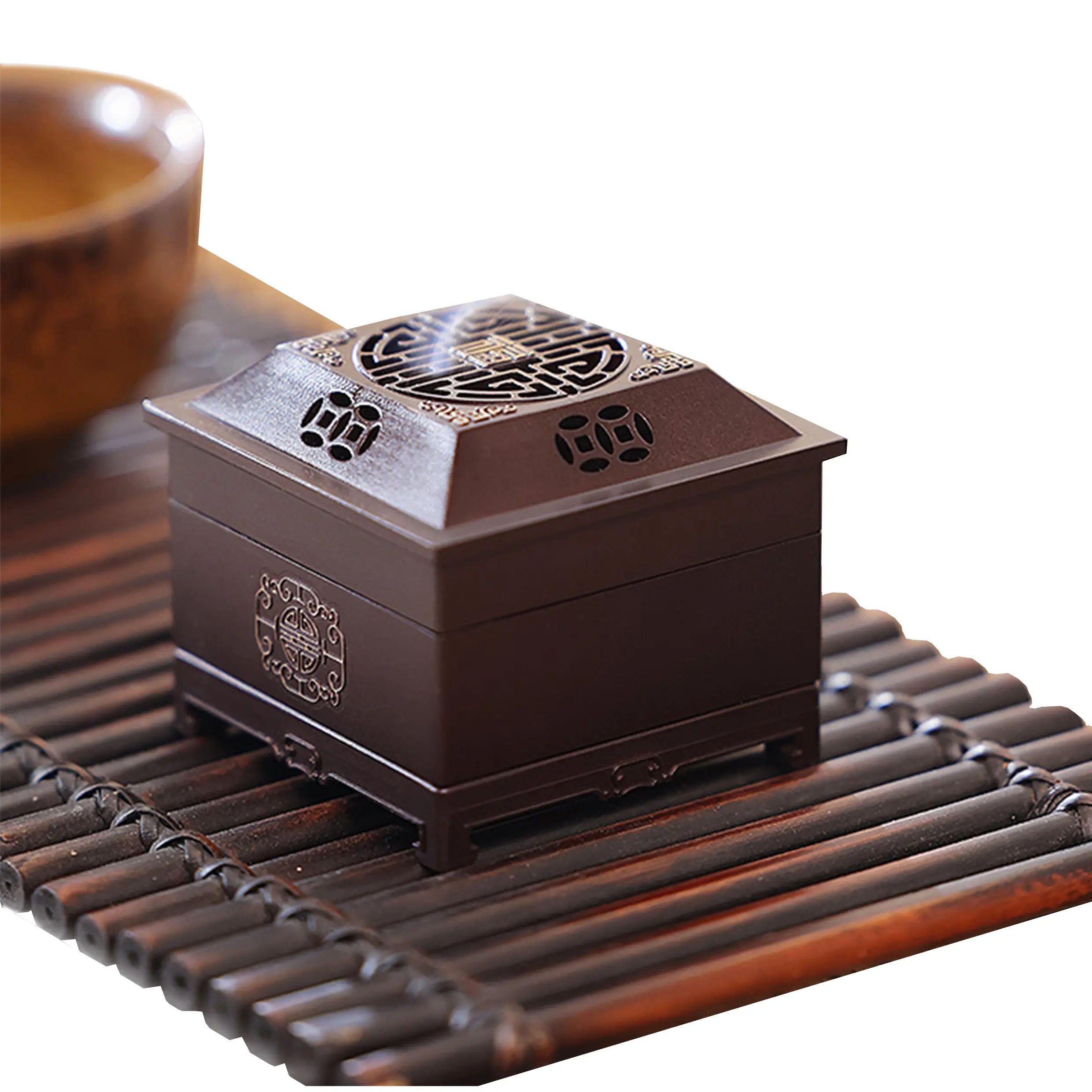 "FU"Blessing Word Incense Seal Furnace Pure Copper Incense Burner Taoist Set Fragrance Burner Home incense Powder Sculpting Incense Seal Mold Tool - Gift Set NewZen