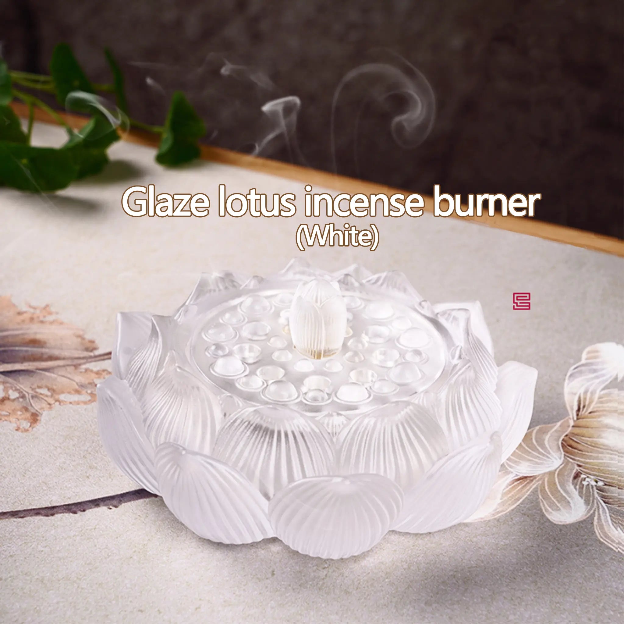 Lotus Colored Glazed Incense Burner NewZen