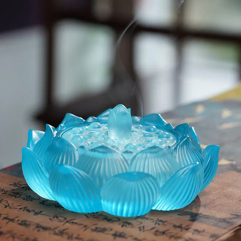 Lotus Colored Glazed Incense Burner NewZen