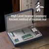 New Chinese Pure Copper Blue Incense Seal Set With Auspicious Crane Figure NewZen