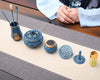 Red and blue high-grade pure copper incense burner set NewZen