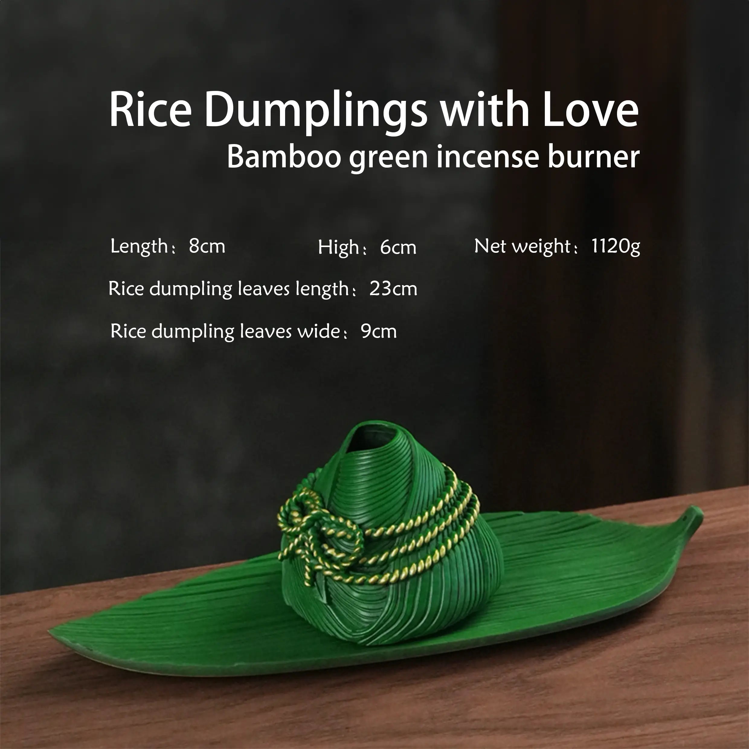 Rice Dumplings with Love Bamboo Green Incense Burner Pure Copper Multiple Uses NewZen